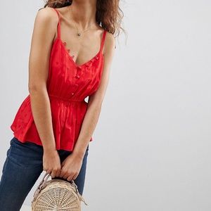 Red Waisted Cami